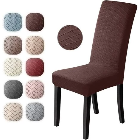 TANABATA Housse De Chaise 4 Pièces Couverture De Chaise De Élasthanne Jacquard Pattern Housse De Salle à Manger Universel Housse De Protection, Très Facile à Nettoyer Et Durable (Marron-Brun, 4 Pièces) 3 TANABATA Housse De Chaise 4 Pièces Couverture De Chaise De Élasthanne Jacquard Pattern Housse De Salle à Manger Universel Housse De Protection, Très Facile à Nettoyer Et Durable (Marron-Brun, 4 Pièces)