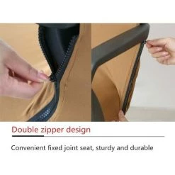 TANABATA Housse En Tissu élastique Extensible, Amovible Et Résistante, Pour Fauteuil De Bureau Pivotant (housse Uniquement, Fauteuil Non Inclus), Tissu, Noir , Taille L -banc et tabouret Soldes Boutique 42414443 5