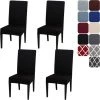 TANABATA Housse De Chaise Extensible Lot De 4, Couverture Protecteur De Chaise Salle A Manger Universel Amovible Lavable Moderne Durable Pour Maison Hotel Restaurant Fete Banquet Cuisine Decoration -banc et tabouret Soldes Boutique 42414913 1