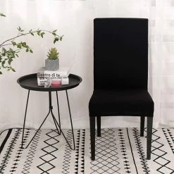 TANABATA Housse De Chaise Extensible Lot De 4, Couverture Protecteur De Chaise Salle A Manger Universel Amovible Lavable Moderne Durable Pour Maison Hotel Restaurant Fete Banquet Cuisine Decoration -banc et tabouret Soldes Boutique 42414913 3