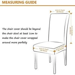 TANABATA Housse De Chaise Extensible Lot De 4, Couverture Protecteur De Chaise Salle A Manger Universel Amovible Lavable Moderne Durable Pour Maison Hotel Restaurant Fete Banquet Cuisine Decoration -banc et tabouret Soldes Boutique 42414913 5