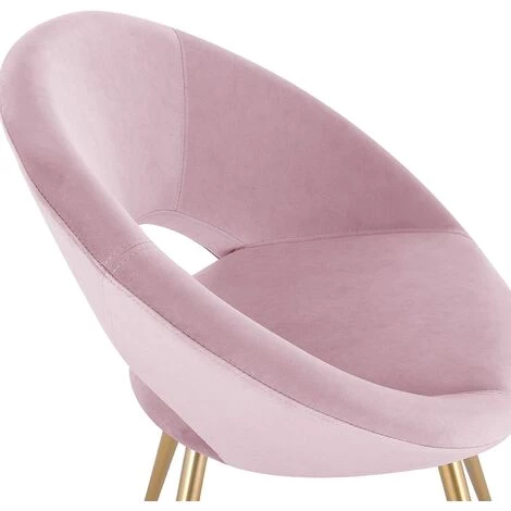 WOLTU Lot De 2 Chaises De Salle à Manger. Chaise De Chambre à Coucher. Avec Velours Siège Et Métal Pieds. Rose 6 WOLTU Lot De 2 Chaises De Salle à Manger. Chaise De Chambre à Coucher. Avec Velours Siège Et Métal Pieds. Rose – Image 4