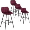 WOLTU 4X Tabouret De Bar. Chaise De Bar. Assise Rembourrée En Velours Avec Pieds Et Repose-Pieds En Métal.Bordeaux - Bordeaux 2 WOLTU 4X Tabouret De Bar. Chaise De Bar. Assise Rembourrée En Velours Avec Pieds Et Repose-Pieds En Métal.Bordeaux - Bordeaux -banc et tabouret Soldes Boutique 42416352 1
