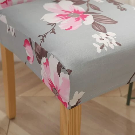 HIASDFLS Housse De Chaise Élastique Housse De Chaise Housse De Chaise Housse Élastique Amovible Housse De Chaise Spandex Lavable Décoration Restaurant Banquet De Mariage (6 Fleurs Roses) 4 HIASDFLS Housse De Chaise Élastique Housse De Chaise Housse De Chaise Housse Élastique Amovible Housse De Chaise Spandex Lavable Décoration Restaurant Banquet De Mariage (6 Fleurs Roses) – Image 2
