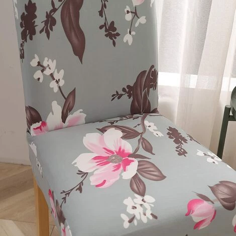 HIASDFLS Housse De Chaise Élastique Housse De Chaise Housse De Chaise Housse Élastique Amovible Housse De Chaise Spandex Lavable Décoration Restaurant Banquet De Mariage (6 Fleurs Roses) 6 HIASDFLS Housse De Chaise Élastique Housse De Chaise Housse De Chaise Housse Élastique Amovible Housse De Chaise Spandex Lavable Décoration Restaurant Banquet De Mariage (6 Fleurs Roses) – Image 4