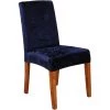 Housses De Chaise De Bar 4 Pièces, Velours Housse De Chaise Lavable Extensible Et Amovible GrooFoo (Marine) -banc et tabouret Soldes Boutique 42548384 1