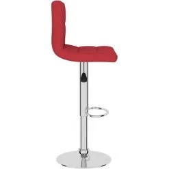 Tabouret De Bar Tissu Rouge Bordeaux VidaXL -banc et tabouret Soldes Boutique 42568099 5