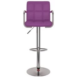 Tabouret Similicuir De Bar Violet VidaXL -banc et tabouret Soldes Boutique 42568154 4