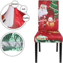 DEVENIRRICHE Ensemble De 4 Housses De Chaise De Noël, Housse De Chaise Extensible Universelle Moderne Housse De Fête De Noël Décoration Protecteur Housse De Chaise Restaurant De Fête, Style 2 9 DEVENIRRICHE Ensemble De 4 Housses De Chaise De Noël, Housse De Chaise Extensible Universelle Moderne Housse De Fête De Noël Décoration Protecteur Housse De Chaise Restaurant De Fête, Style 2 -banc et tabouret Soldes Boutique 42730505 3