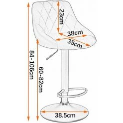 WOLTU 2 X Tabourets De Bar Siège Bien Rembourré En Velours . Hauteur Réglable Pieds En Métal. Rose 9 WOLTU 2 X Tabourets De Bar Siège Bien Rembourré En Velours . Hauteur Réglable Pieds En Métal. Rose -banc et tabouret Soldes Boutique 42747766 4