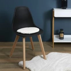 TOILINUX Lot De 6 Galettes De Chaises Rondes En Fausse Fourrure - Diamètre 34 Cm - Ecru - Diamètre 34, Epaisseur 2 Cm - Beige 9 TOILINUX Lot De 6 Galettes De Chaises Rondes En Fausse Fourrure - Diamètre 34 Cm - Ecru - Diamètre 34, Epaisseur 2 Cm - Beige -banc et tabouret Soldes Boutique 42884926 4