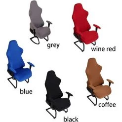 BRIDAY Housses De Chaise Protectrices Pour Sièges D'ordinateur Amovibles Gaming Office Décoration élastique Polyester Lavable Fauteuil Doux Spandex Moderne (vin Rouge) 8 BRIDAY Housses De Chaise Protectrices Pour Sièges D'ordinateur Amovibles Gaming Office Décoration élastique Polyester Lavable Fauteuil Doux Spandex Moderne (vin Rouge) -banc et tabouret Soldes Boutique 43153783 2