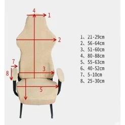 BRIDAY Housses De Chaise Protectrices Pour Sièges D'ordinateur Amovibles Gaming Office Décoration élastique Polyester Lavable Fauteuil Doux Spandex Moderne (vin Rouge) 9 BRIDAY Housses De Chaise Protectrices Pour Sièges D'ordinateur Amovibles Gaming Office Décoration élastique Polyester Lavable Fauteuil Doux Spandex Moderne (vin Rouge) -banc et tabouret Soldes Boutique 43153783 3