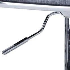 SONGMICS Lot De 2 Tabourets De Bar Chromé Revêtement En Tissu Hauteur Réglable Rotative à 360°grande Base Ø41cm Gris LJB15G - Gris -banc et tabouret Soldes Boutique 4327414 4