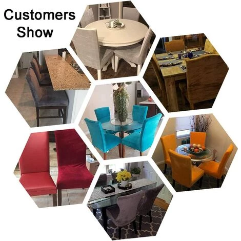 LITZEE 4pcs Housse De Chaise En Velours,Spandex De Bout Droit Avec La Bande élastique, La Grande Dame De Velours Dinant La Chaise Pour Le Banquet De Fête D'hôtel De Restaurant Chameau 6 LITZEE 4pcs Housse De Chaise En Velours,Spandex De Bout Droit Avec La Bande élastique, La Grande Dame De Velours Dinant La Chaise Pour Le Banquet De Fête D'hôtel De Restaurant Chameau – Image 4