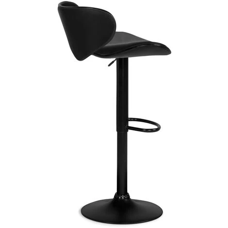 IDMARKET Lot De 2 Tabourets De Bar SAM Noirs Vintage 6 IDMARKET Lot De 2 Tabourets De Bar SAM Noirs Vintage – Image 4