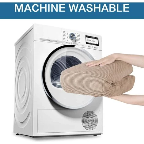 AIDUCHO Housse De Chaise De Bureau Avec Accoudoirs En Lycra Jacquard Antidérapant Souple Et Extensible Lavable En Machine, Polyester, (Grand, Sable) 7 AIDUCHO Housse De Chaise De Bureau Avec Accoudoirs En Lycra Jacquard Antidérapant Souple Et Extensible Lavable En Machine, Polyester, (Grand, Sable) – Image 5