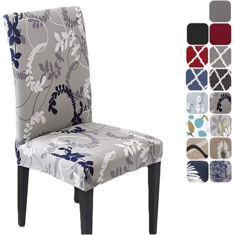 AIDUCHO Housse De Chaise Salle à Manger Extensible Pour Un Ajustement Universel Lycra étirable Durable Pour Banquet Hôtel Décor De Restaurant (Gris/Motif De Feuille, 4 Pièces) 3 AIDUCHO Housse De Chaise Salle à Manger Extensible Pour Un Ajustement Universel Lycra étirable Durable Pour Banquet Hôtel Décor De Restaurant (Gris/Motif De Feuille, 4 Pièces)