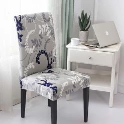 AIDUCHO Housse De Chaise Salle à Manger Extensible Pour Un Ajustement Universel Lycra étirable Durable Pour Banquet Hôtel Décor De Restaurant (Gris/Motif De Feuille, 4 Pièces) 8 AIDUCHO Housse De Chaise Salle à Manger Extensible Pour Un Ajustement Universel Lycra étirable Durable Pour Banquet Hôtel Décor De Restaurant (Gris/Motif De Feuille, 4 Pièces) -banc et tabouret Soldes Boutique 43435109 3