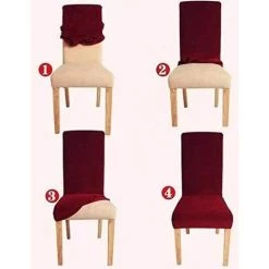 AIDUCHO Housse De Chaise Salle à Manger Extensible Pour Un Ajustement Universel Lycra étirable Durable Pour Banquet Hôtel Décor De Restaurant (Gris/Motif De Feuille, 4 Pièces) 9 AIDUCHO Housse De Chaise Salle à Manger Extensible Pour Un Ajustement Universel Lycra étirable Durable Pour Banquet Hôtel Décor De Restaurant (Gris/Motif De Feuille, 4 Pièces) -banc et tabouret Soldes Boutique 43435109 4