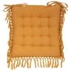 Lot De 6 Galettes De Chaise Carrées Coloris Ocre En Coton - Longueur 40 X Profondeur 40 X Hauteur 5 Cm -PEGANE- -banc et tabouret Soldes Boutique 43531244 1
