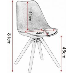 WOLTU Chaise De Salle à Manger Lot De 2.Chaise De Cuisine.pied En Bois.style Nordique.Multicolore -banc et tabouret Soldes Boutique 43633360 4