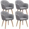 WOLTU Lot De 4 Chaises De Cuisine. Chaises De Salle à Manger.Chaises De Relax En Lin Et Bois Massif.Gris Foncé 2 WOLTU Lot De 4 Chaises De Cuisine. Chaises De Salle à Manger.Chaises De Relax En Lin Et Bois Massif.Gris Foncé -banc et tabouret Soldes Boutique 43633449 1