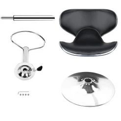 YONGQING Lot De 2 Chaise De Bar Tournante Réglable En Hauteur Tabouret De Bar En Similicuir Tabourets Réglable, Noir - Noir -banc et tabouret Soldes Boutique 43943252 4