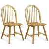 COSTWAY Lot De 2 Chaises De Salle à Manger En Bois D'Hévéa Avec Dossier, 47x47x93cm, Pour Salle à Manger/Cuisine/Restaurant, Naturel 2 COSTWAY Lot De 2 Chaises De Salle à Manger En Bois D'Hévéa Avec Dossier, 47x47x93cm, Pour Salle à Manger/Cuisine/Restaurant, Naturel -banc et tabouret Soldes Boutique 43947664 1