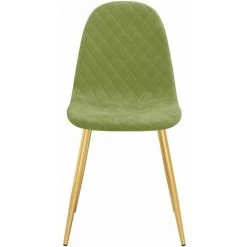 Chaises De Salle à Manger Velours 2 Pcs Vert Clair VidaXL -banc et tabouret Soldes Boutique 44088921 5