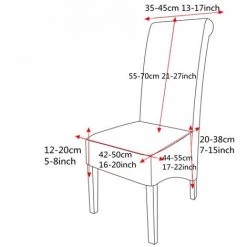 DMTOOL 6PCS Housse De Chaise De Salle à Manger Stretch Extensible Antidérapante Couverture De Chaise Marine -banc et tabouret Soldes Boutique 44100199 4