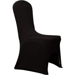 ALMI 4 Housses De Chaise En De Polyester Moderne Pour La Fête De Mariage Anniversaire Décoration (Un Paquet De 4. Arcade Blanc)