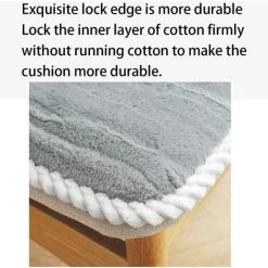 Coussin Chaise,Galette De Chaise Déhoussable Coussins De Chaise Carrés Conçus Avec Des Sangles Antidérapantes Confortables 45*45cm Fontainebleau Gris -banc et tabouret Soldes Boutique 44403248 3