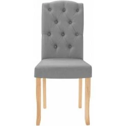 Chaises De Salle à Manger Tissu 4 Pcs Gris Clair VidaXL -banc et tabouret Soldes Boutique 44568814 5
