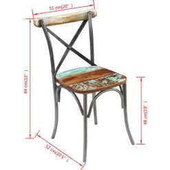 Chaises De Salle à Manger Bois De Récupération Solide 2 Pcs VidaXL 9 Chaises De Salle à Manger Bois De Récupération Solide 2 Pcs VidaXL -banc et tabouret Soldes Boutique 4477809 3