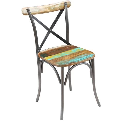 Chaises De Salle à Manger Bois De Récupération Solide 2 Pcs VidaXL 6 Chaises De Salle à Manger Bois De Récupération Solide 2 Pcs VidaXL – Image 4