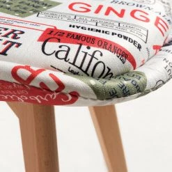 LES TENDANCES Chaise Patchwork Magasine Et Pieds Hêtre Naturel Banki -banc et tabouret Soldes Boutique 44818503 5