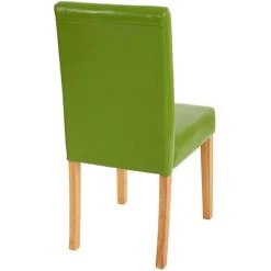 DéCOSHOP26 Lot De 4 Chaises De Salle à Manger Simili-cuir Vert Pieds Clairs - Vert -banc et tabouret Soldes Boutique 4482209 5