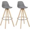 WOLTU Lot De 2 Tabourets De Bar En Similicuir Et Bois Avec Repose-pieds 38.5x33x96.5cm Gris 1 WOLTU Lot De 2 Tabourets De Bar En Similicuir Et Bois Avec Repose-pieds 38.5x33x96.5cm Gris -banc et tabouret Soldes Boutique 44831748 1