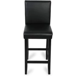 WOLTU Tabourets De Bar Lot De 2.avec Pieds En Bois.Chaises Avec Dossier En Cuir Synthétique. 41 X 43 X 110cm. Noir -banc et tabouret Soldes Boutique 44831751 3