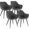 WOLTU 4 X Chaises De Salle à Manger Siège En Velours. Chaises De Cuisine Avec Accoudoir Pieds En Métal. Gris Foncé 2 WOLTU 4 X Chaises De Salle à Manger Siège En Velours. Chaises De Cuisine Avec Accoudoir Pieds En Métal. Gris Foncé -banc et tabouret Soldes Boutique 44831765 1