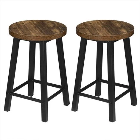WOLTU Lot De 2 Chaises Salle à Manger Industrielle.30x30x45cm (LxLxH) Chaises De Cuisine En Métal Et Aggloméré.Bois Vintage 3 WOLTU Lot De 2 Chaises Salle à Manger Industrielle.30x30x45cm (LxLxH) Chaises De Cuisine En Métal Et Aggloméré.Bois Vintage