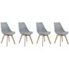 HAPPY GARDEN Lot De 4 Chaises Scandinaves NORA Grises Avec Coussin - Gris 2 HAPPY GARDEN Lot De 4 Chaises Scandinaves NORA Grises Avec Coussin - Gris -banc et tabouret Soldes Boutique 4497738 1