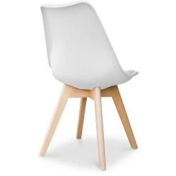 LES TENDANCES Chaise Scandinave Avec Coussin Simili Gris Clair Genève -banc et tabouret Soldes Boutique 45009684 4