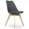 LES TENDANCES Chaise Scandinave Avec Coussin Simili Gris Foncé Genève -banc et tabouret Soldes Boutique 45049234 1