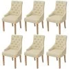 Chaises De Salle à Manger Tissu 6 Pcs Crème VidaXL 2 Chaises De Salle à Manger Tissu 6 Pcs Crème VidaXL -banc et tabouret Soldes Boutique 4513386 1
