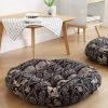 TINOR Coussins De Siège De Sol Ronds 22 "x 22", Coton Doux Lin Bohème Yoga Mandala Méditation Pouf Tatami Coussin De Sol Pour Salon Adultes Et Enfants Coins De Lecture Décontractés, éléphant