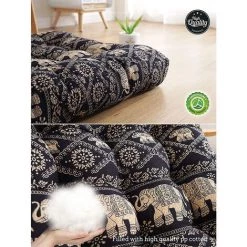 TINOR Coussins De Siège De Sol Ronds 22 "x 22", Coton Doux Lin Bohème Yoga Mandala Méditation Pouf Tatami Coussin De Sol Pour Salon Adultes Et Enfants Coins De Lecture Décontractés, éléphant -banc et tabouret Soldes Boutique 45301022 3