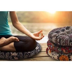 TINOR Coussins De Siège De Sol Ronds 22 "x 22", Coton Doux Lin Bohème Yoga Mandala Méditation Pouf Tatami Coussin De Sol Pour Salon Adultes Et Enfants Coins De Lecture Décontractés, éléphant -banc et tabouret Soldes Boutique 45301022 4