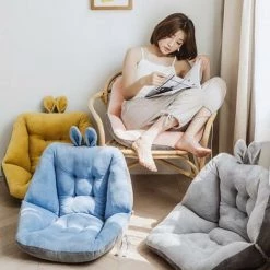Coussin De Siège Et Coussin De Dossier En Une Seule Pièce Mignon, Coussin De Chaise De Bureau épaissi, Coussin De Tabouret De Fille, Coussin De Fesses D'étudiant (gris Clair),HANBING -banc et tabouret Soldes Boutique 45480496 4